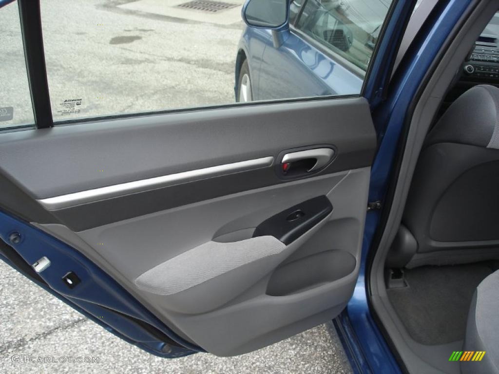 2007 Civic EX Sedan - Atomic Blue Metallic / Gray photo #9