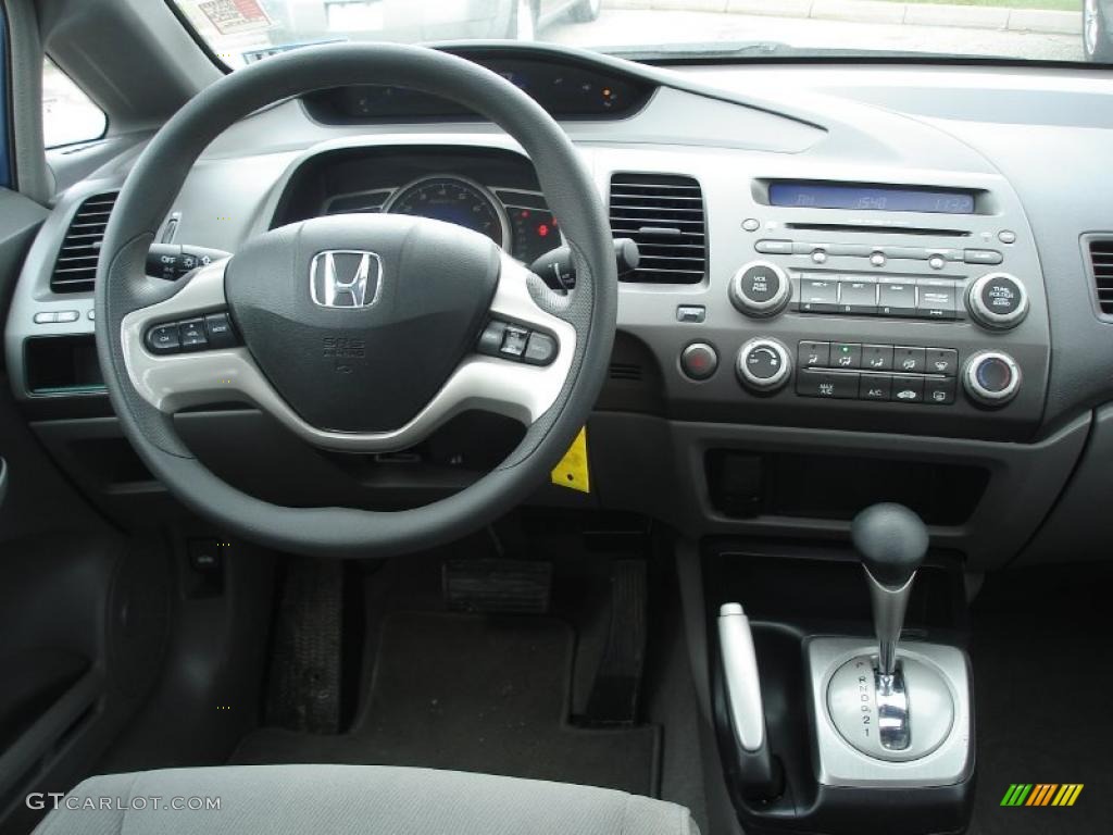 2007 Civic EX Sedan - Atomic Blue Metallic / Gray photo #11
