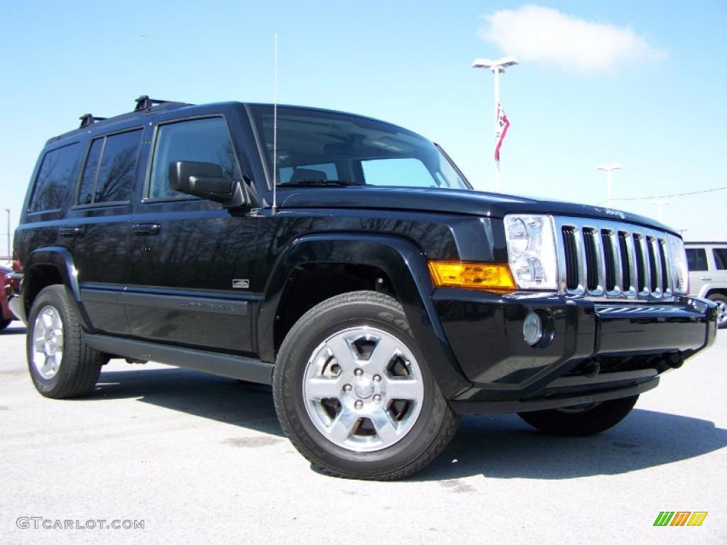 2007 Commander Sport 4x4 - Black Clearcoat / Medium Slate Gray photo #1