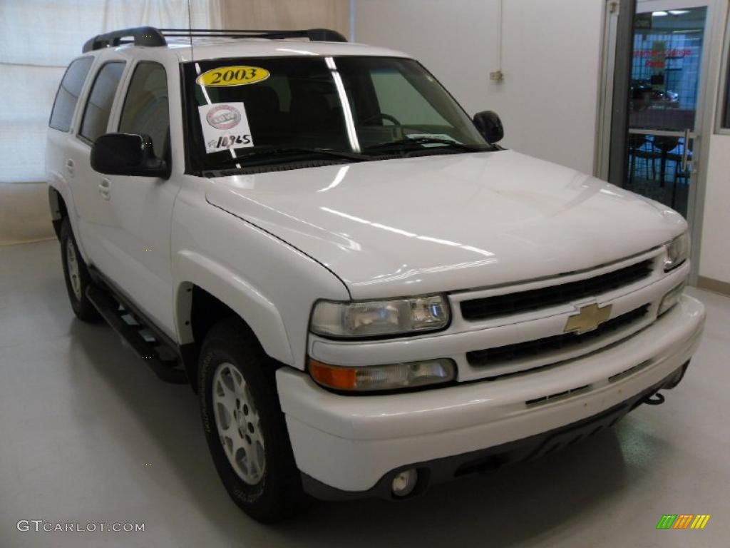 2003 Tahoe Z71 4x4 - Summit White / Tan/Neutral photo #5