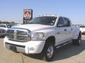 2008 Bright White Dodge Ram 3500 Laramie Mega Cab 4x4 Dually  photo #1