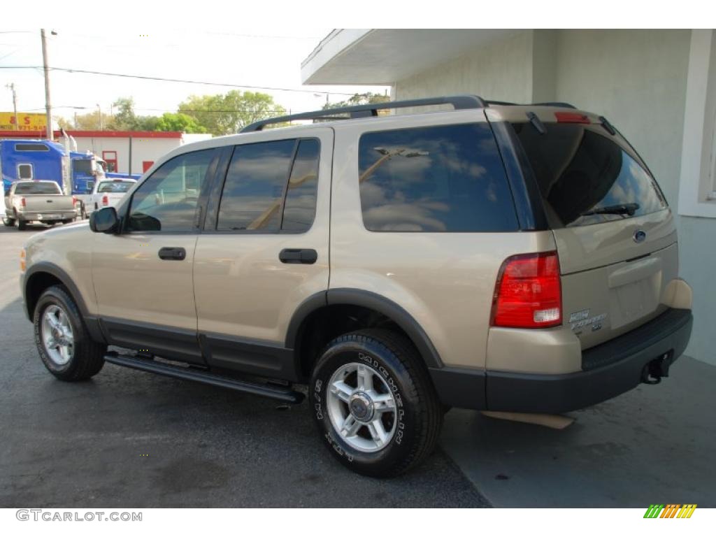 2003 Explorer XLT - Harvest Gold Metallic / Medium Parchment Beige photo #10