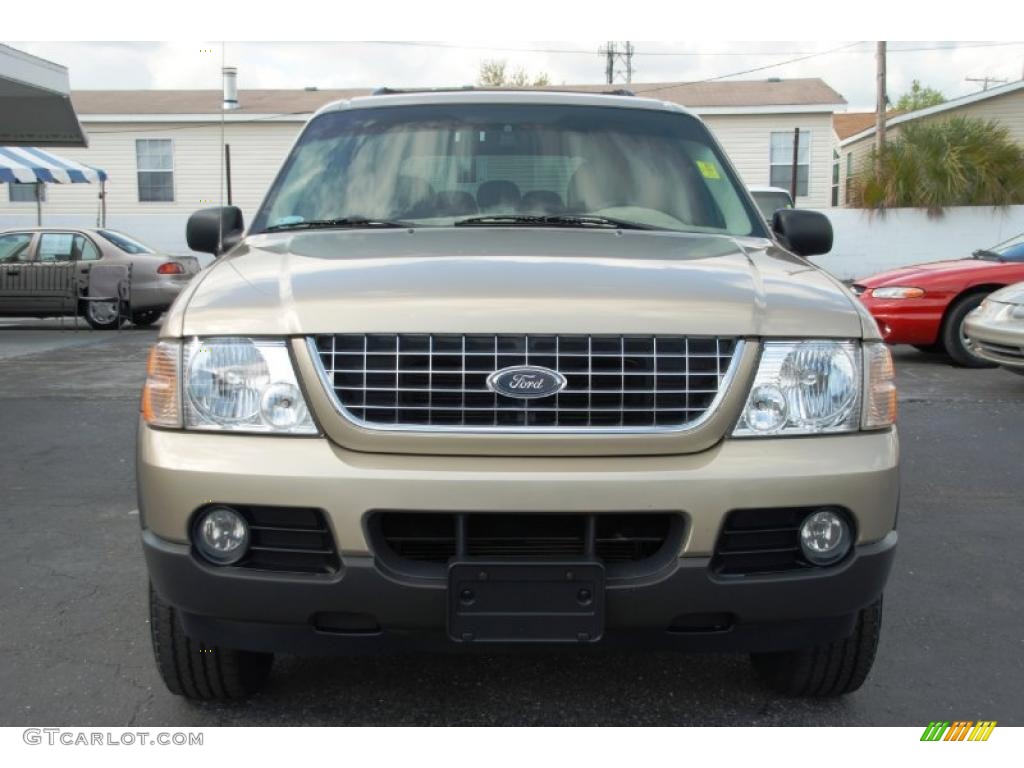 2003 Explorer XLT - Harvest Gold Metallic / Medium Parchment Beige photo #12