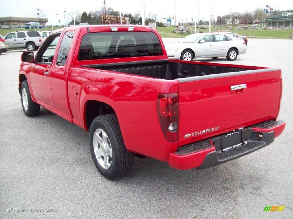 2010 Colorado LT Extended Cab - Victory Red / Ebony/Light Cashmere photo #4