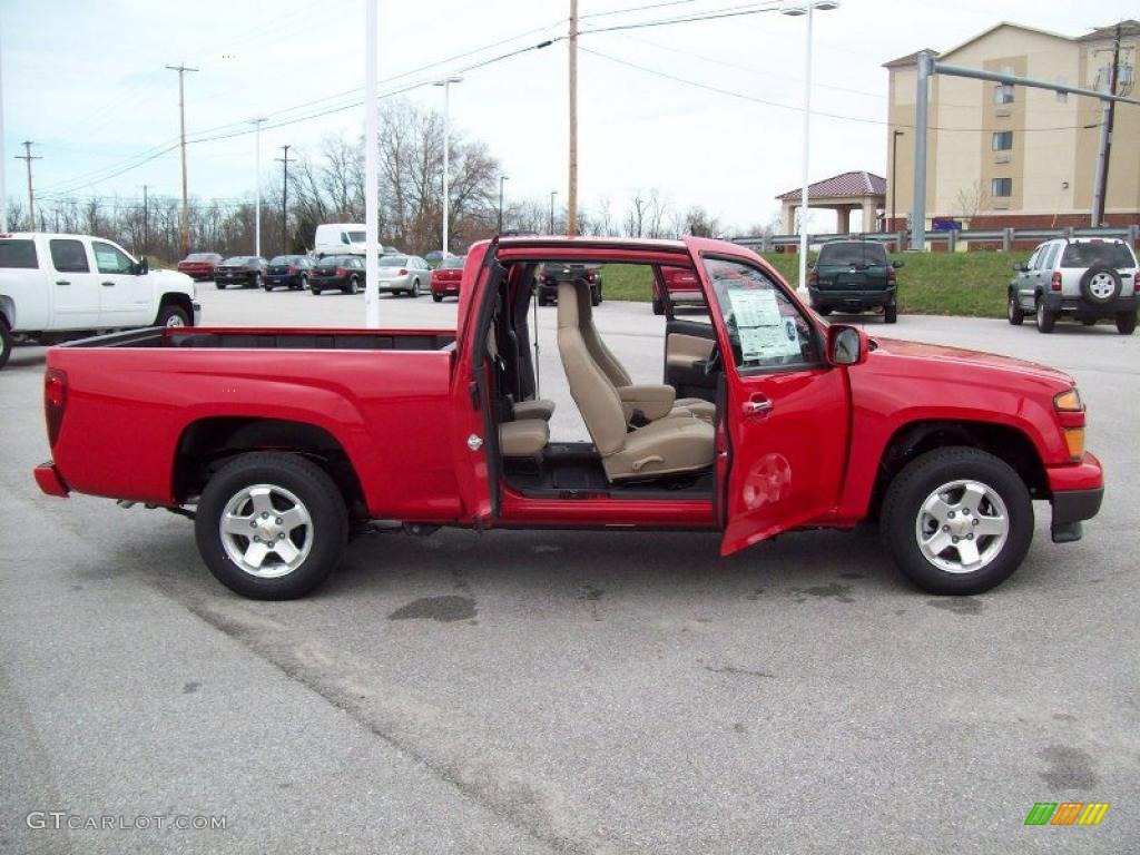 2010 Colorado LT Extended Cab - Victory Red / Ebony/Light Cashmere photo #5
