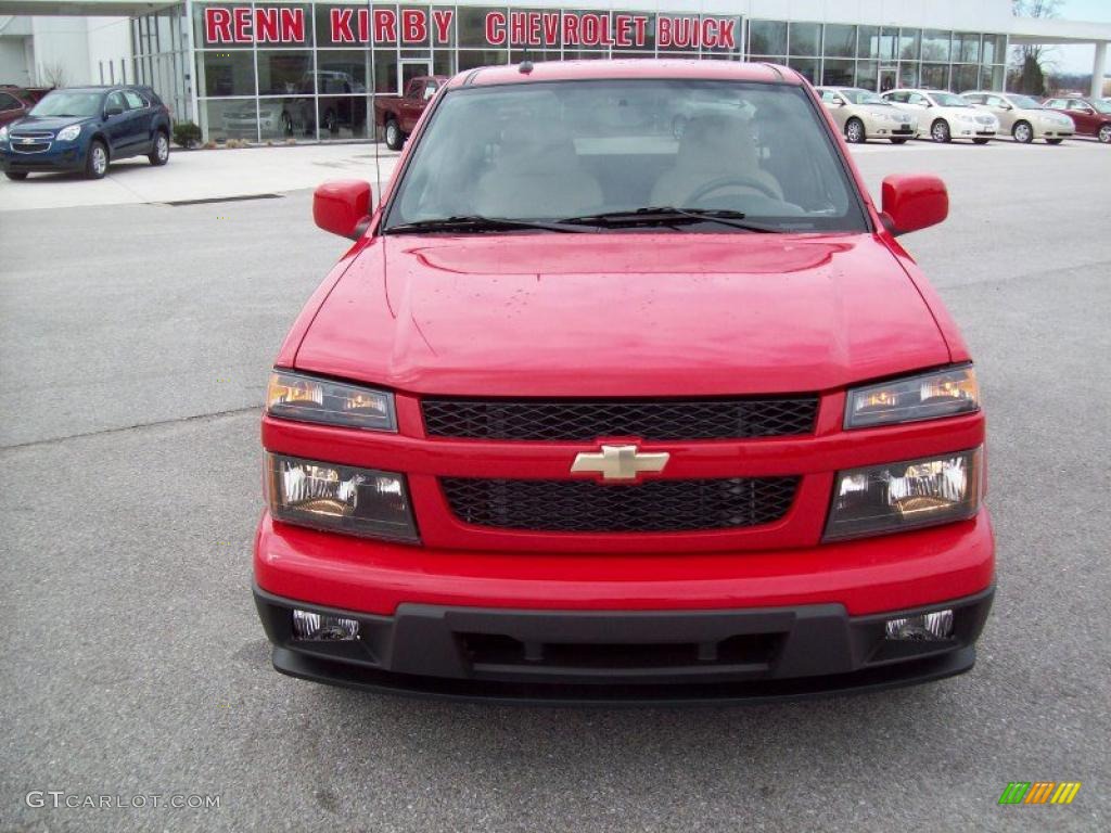 2010 Colorado LT Extended Cab - Victory Red / Ebony/Light Cashmere photo #11