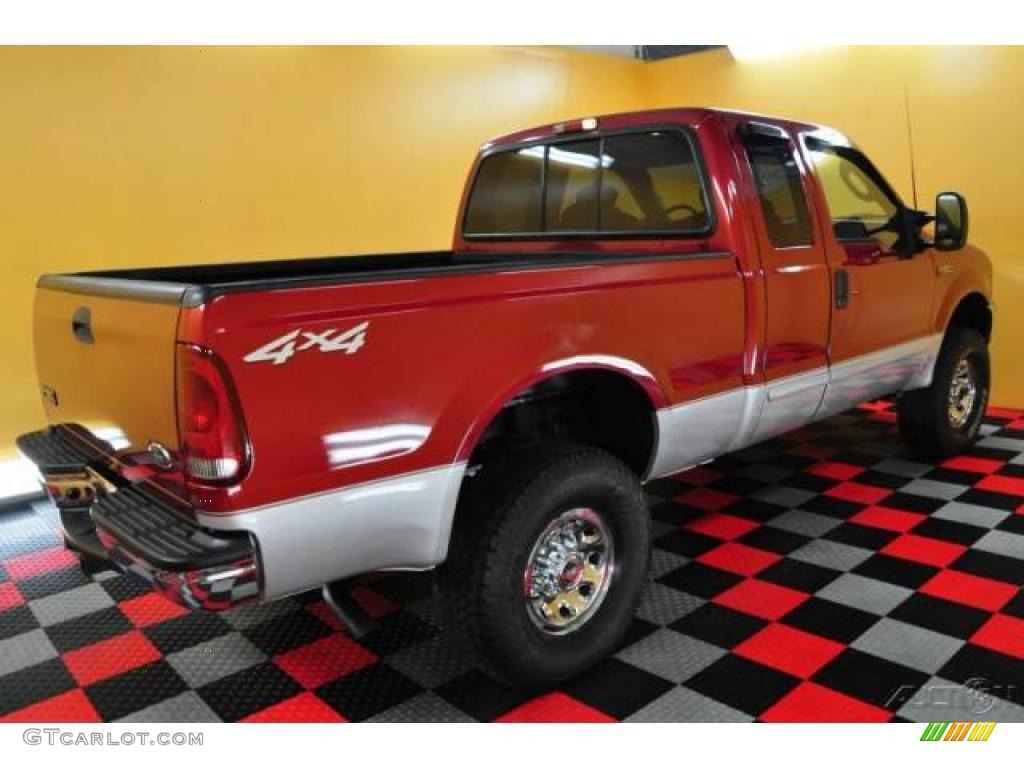 2003 F250 Super Duty XLT SuperCab 4x4 - Toreador Red Metallic / Dark Flint Grey photo #6