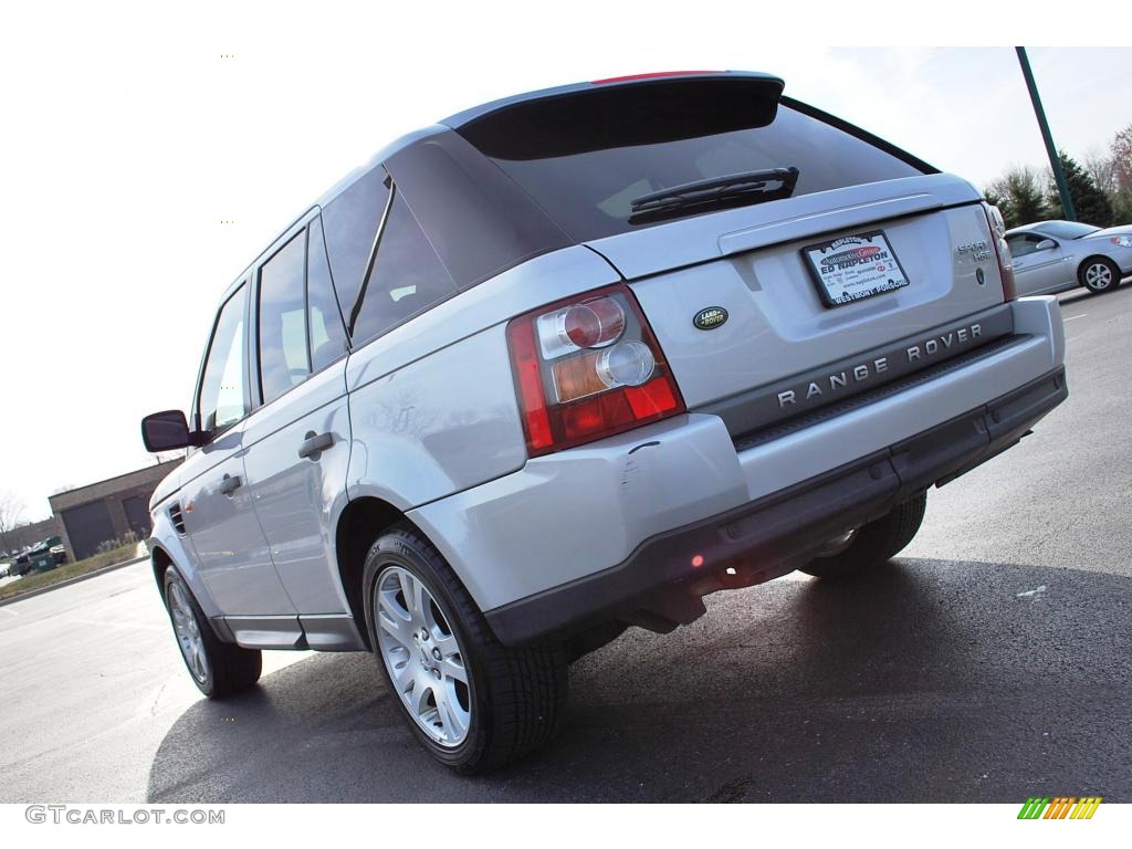 2006 Range Rover Sport HSE - Arctic Frost Metallic / Ebony Black photo #6
