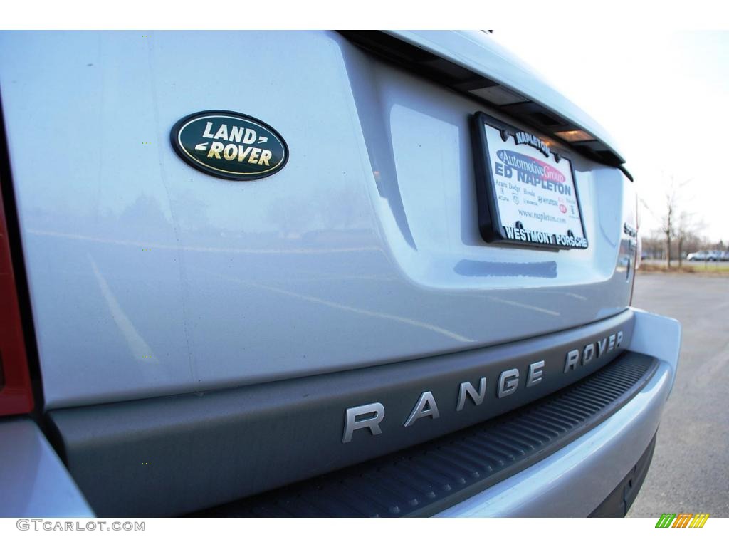 2006 Range Rover Sport HSE - Arctic Frost Metallic / Ebony Black photo #9