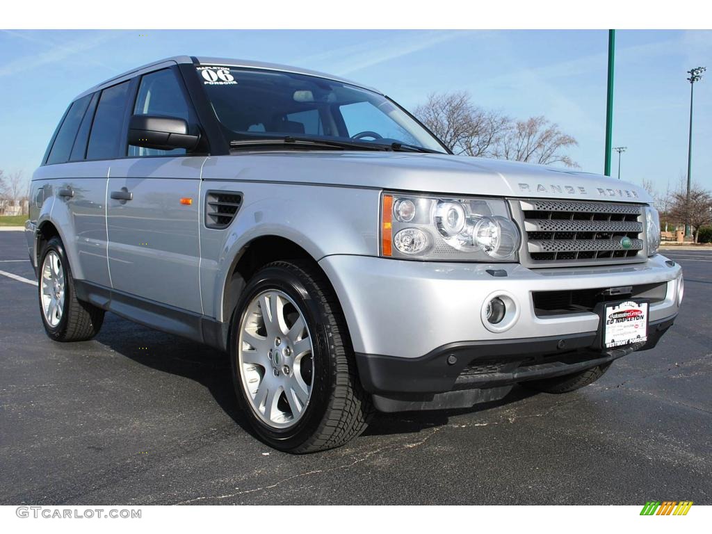 2006 Range Rover Sport HSE - Arctic Frost Metallic / Ebony Black photo #13