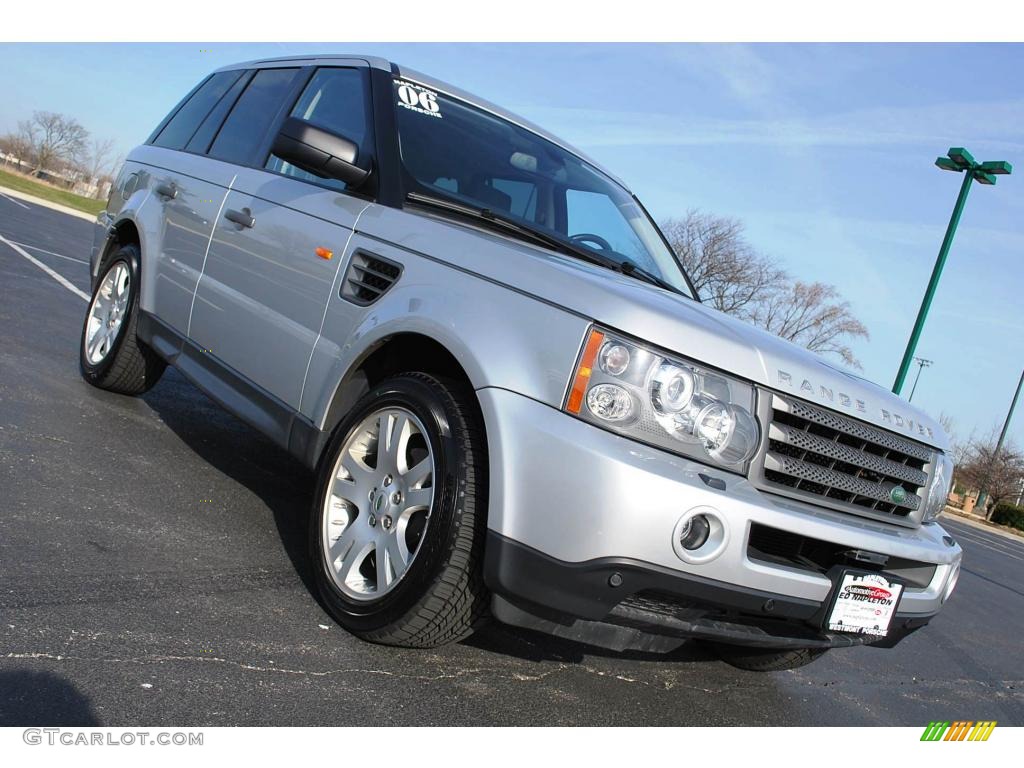 2006 Range Rover Sport HSE - Arctic Frost Metallic / Ebony Black photo #14