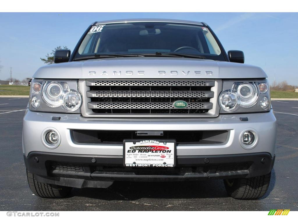 2006 Range Rover Sport HSE - Arctic Frost Metallic / Ebony Black photo #15