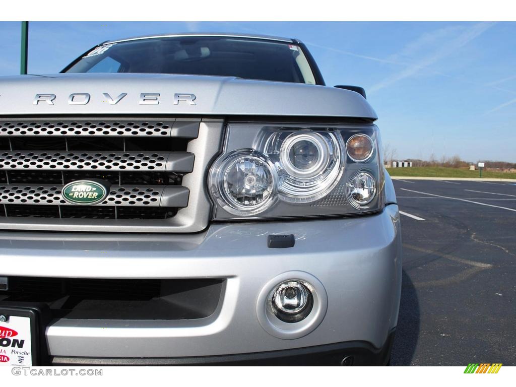 2006 Range Rover Sport HSE - Arctic Frost Metallic / Ebony Black photo #16