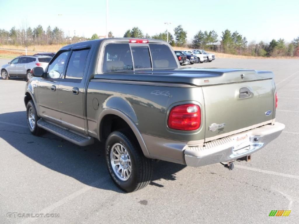 2002 F150 King Ranch SuperCrew 4x4 - Estate Green Metallic / Castano Brown Leather photo #2