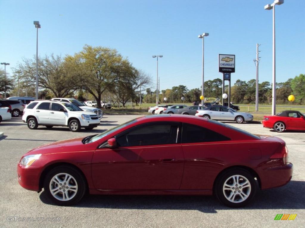 2007 Accord EX-L Coupe - San Marino Red / Black photo #2
