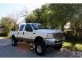 2002 Oxford White Ford F250 Super Duty Lariat Crew Cab 4x4  photo #10