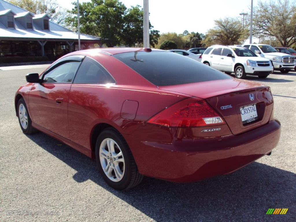 2007 Accord EX-L Coupe - San Marino Red / Black photo #3