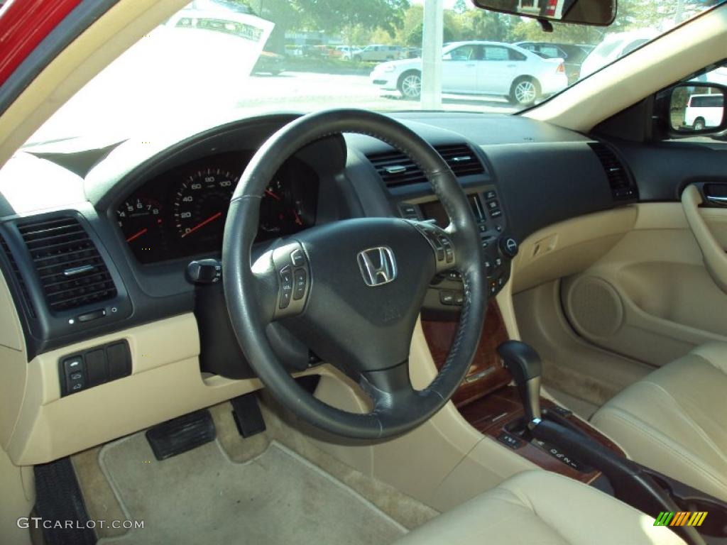 2007 Accord EX-L Coupe - San Marino Red / Black photo #6