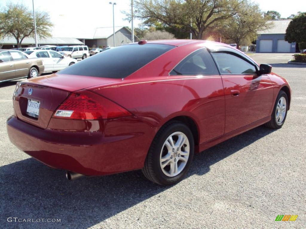2007 Accord EX-L Coupe - San Marino Red / Black photo #8
