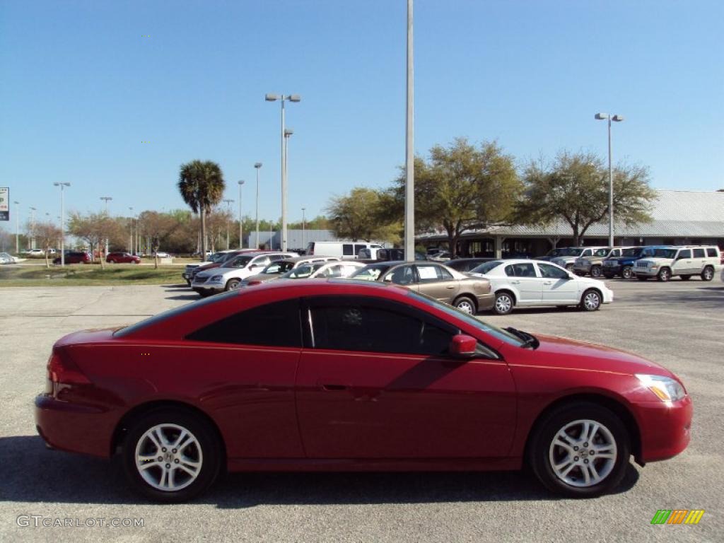 2007 Accord EX-L Coupe - San Marino Red / Black photo #9