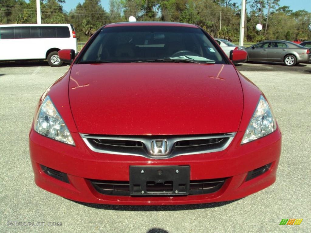 2007 Accord EX-L Coupe - San Marino Red / Black photo #12