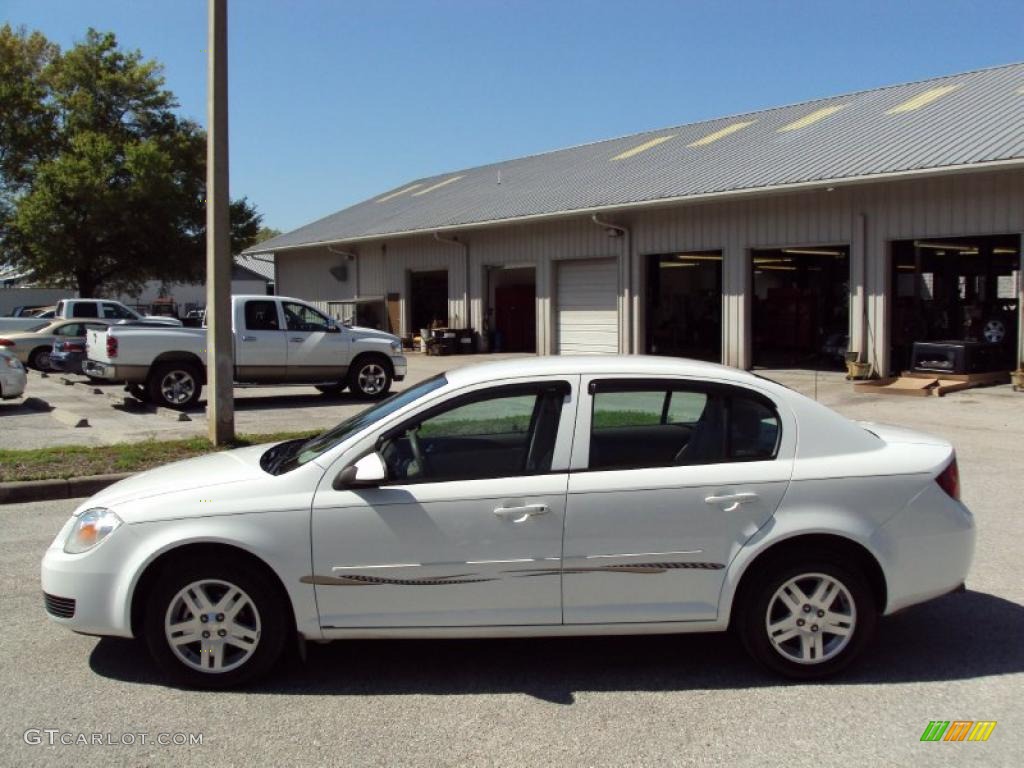 2005 Cobalt LS Sedan - Summit White / Neutral Beige photo #2
