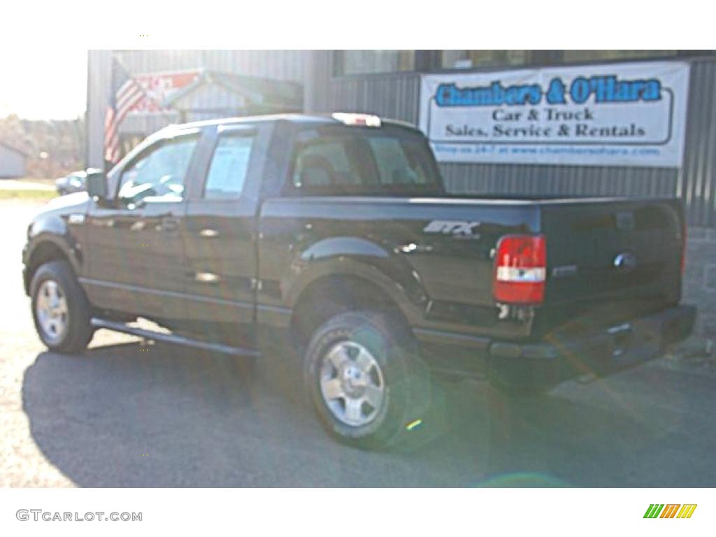 2006 F150 STX SuperCab 4x4 - Black / Medium/Dark Flint photo #8