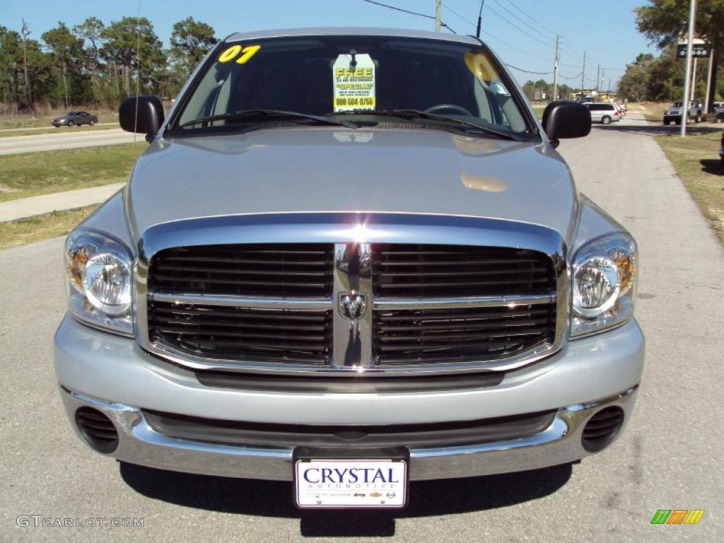 2007 Ram 1500 SLT Quad Cab - Bright Silver Metallic / Medium Slate Gray photo #13