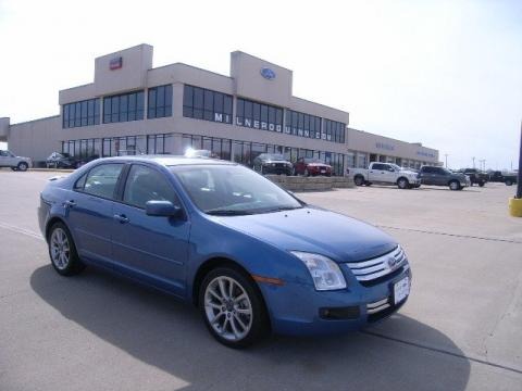 Blue Ford Fusion 2009. 2009 Ford Fusion SE V6 Blue Suede Data, Info and Specs