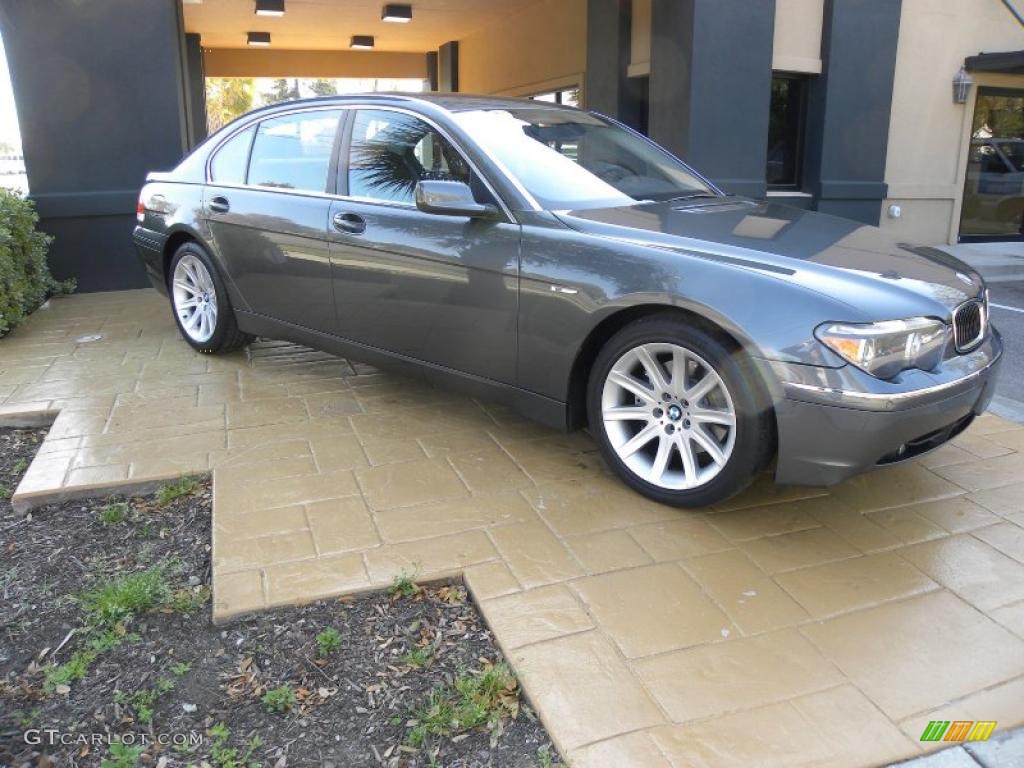 2004 7 Series 745Li Sedan - Titanium Grey Metallic / Black/Black photo #2