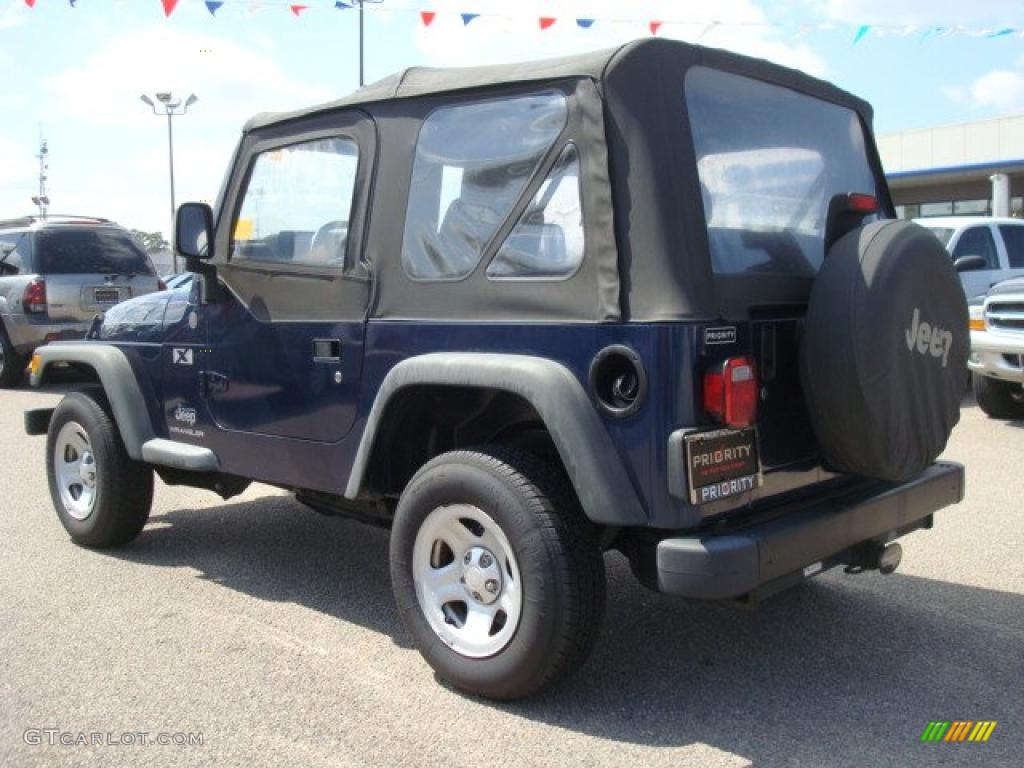 2004 Wrangler X 4x4 - Patriot Blue Pearl / Dark Slate Gray photo #4