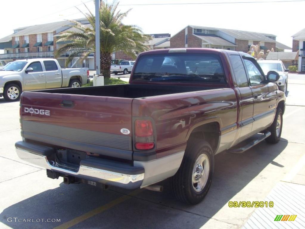 2000 Ram 1500 SLT Extended Cab - Dark Garnet Red Pearlcoat / Mist Gray photo #4