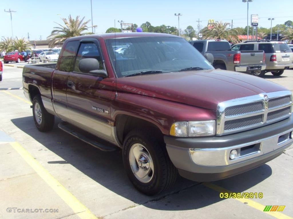 2000 Ram 1500 SLT Extended Cab - Dark Garnet Red Pearlcoat / Mist Gray photo #5