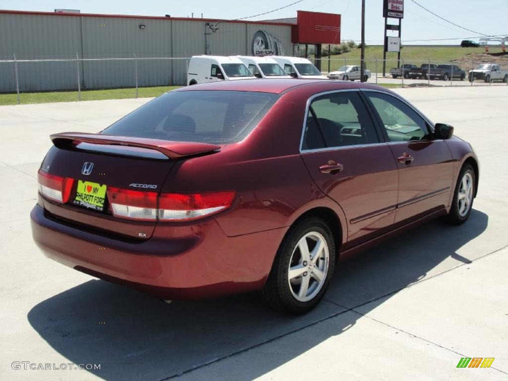 2003 Accord EX Sedan - Redondo Red Pearl / Gray photo #3