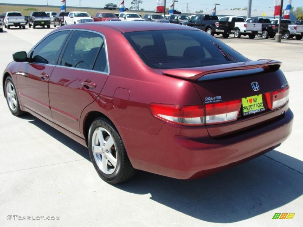 2003 Accord EX Sedan - Redondo Red Pearl / Gray photo #5