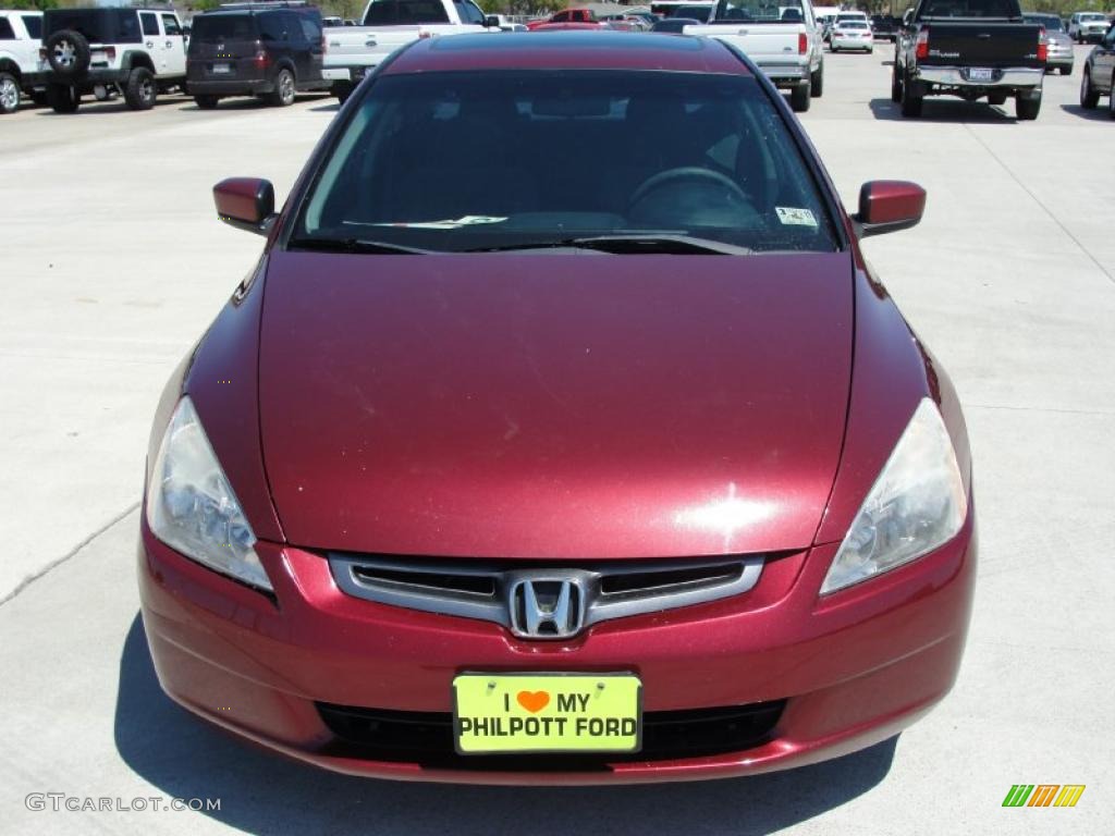 2003 Accord EX Sedan - Redondo Red Pearl / Gray photo #8