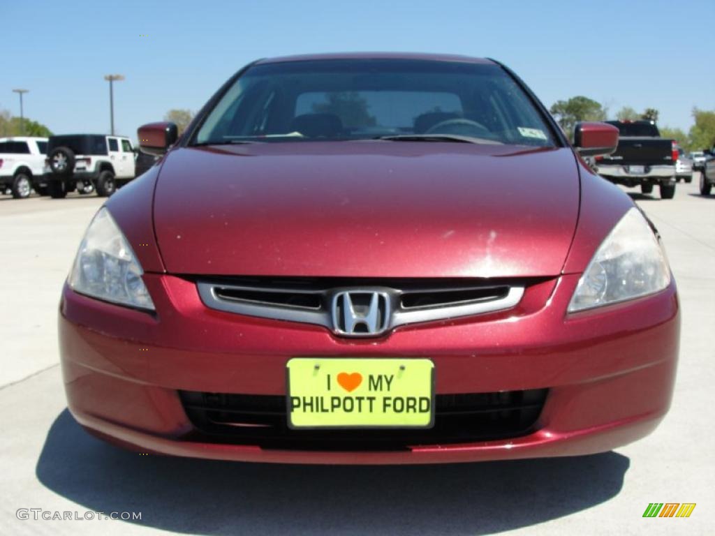 2003 Accord EX Sedan - Redondo Red Pearl / Gray photo #9