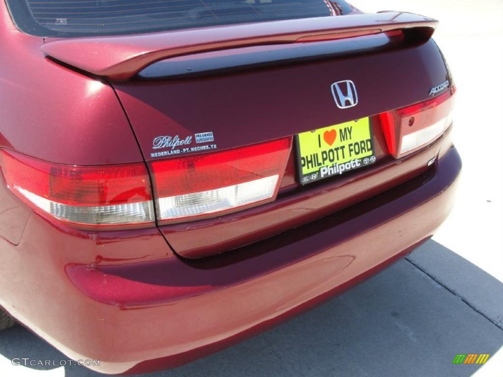 2003 Accord EX Sedan - Redondo Red Pearl / Gray photo #25