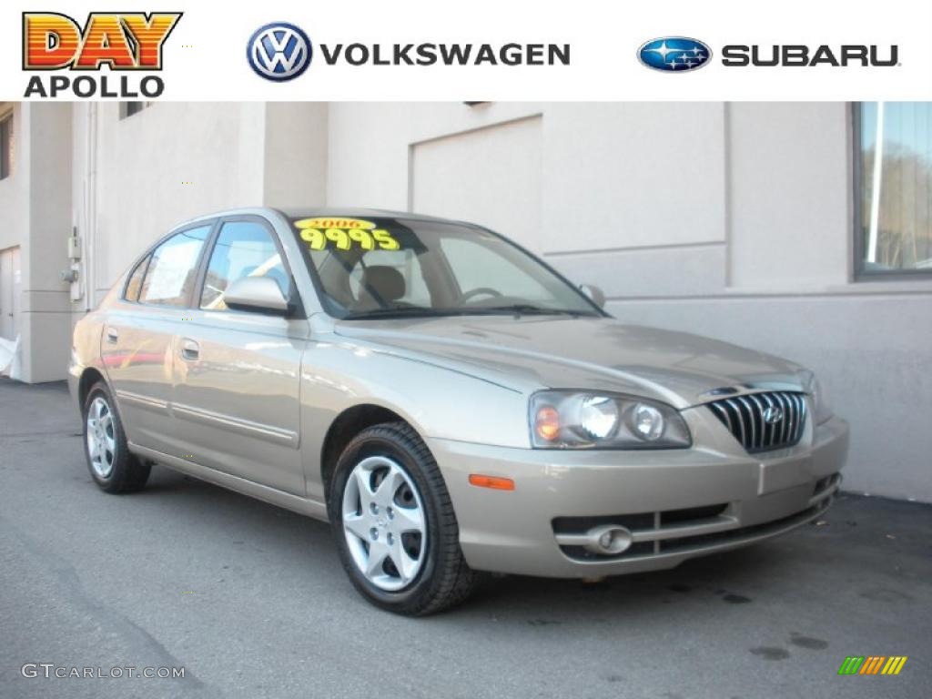 2006 Elantra Limited Sedan - Champagne Beige / Beige photo #1