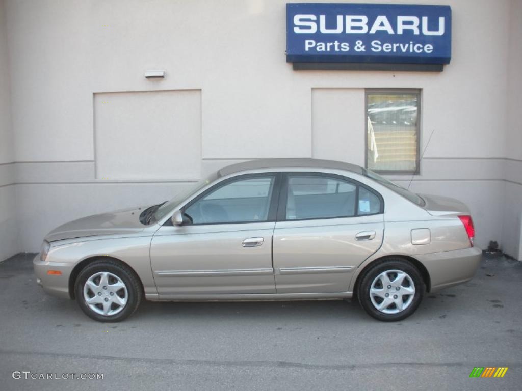 2006 Elantra Limited Sedan - Champagne Beige / Beige photo #6