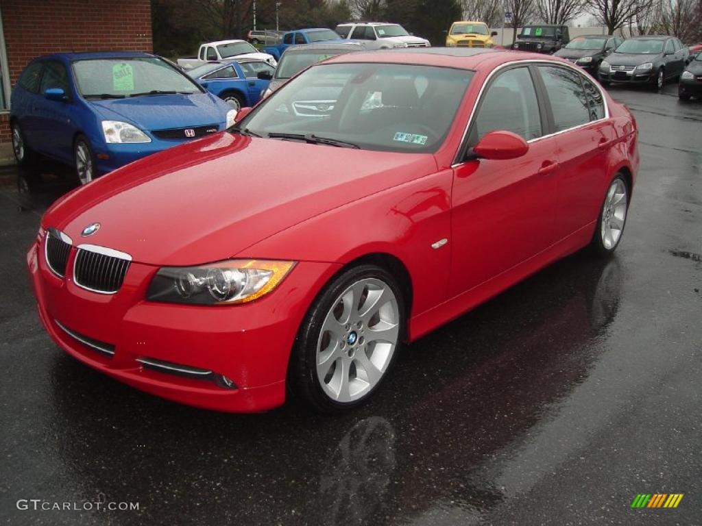 2007 3 Series 335i Sedan - Crimson Red / Black photo #3