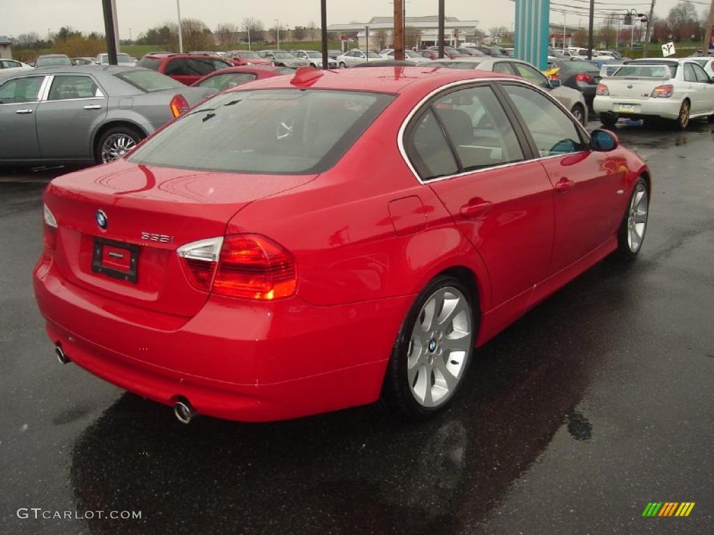 2007 3 Series 335i Sedan - Crimson Red / Black photo #6