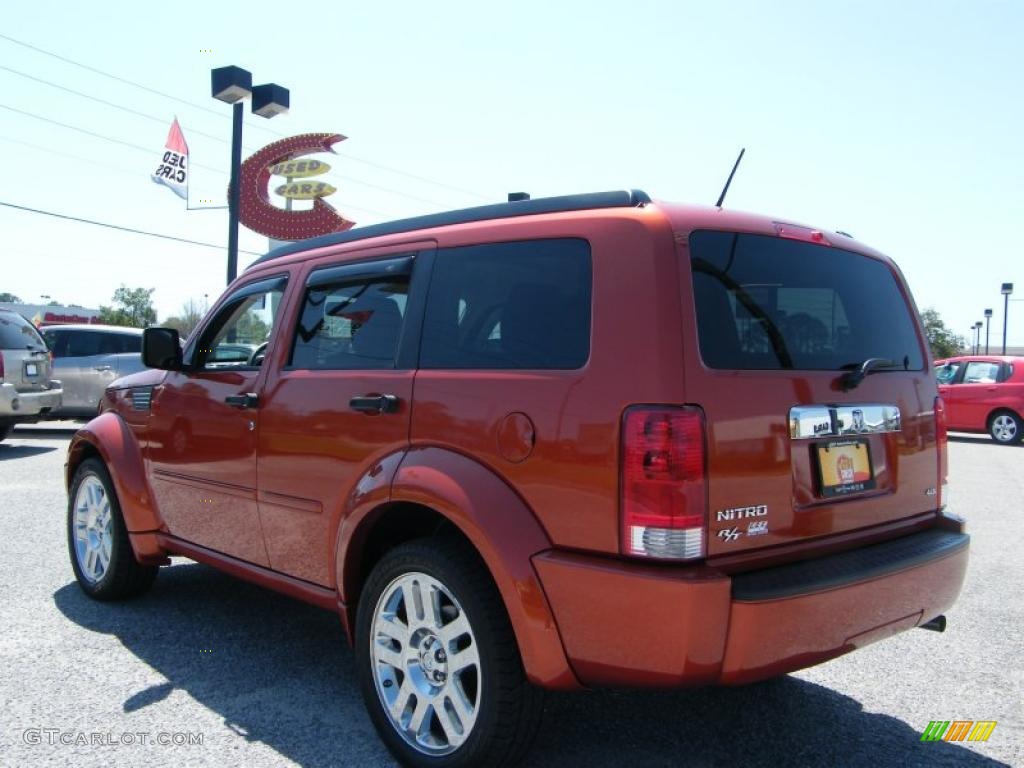 2008 Nitro R/T - Sunburst Orange Pearl / Dark Slate Gray photo #3