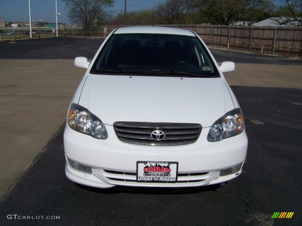 2004 Corolla S - Super White / Black photo #2