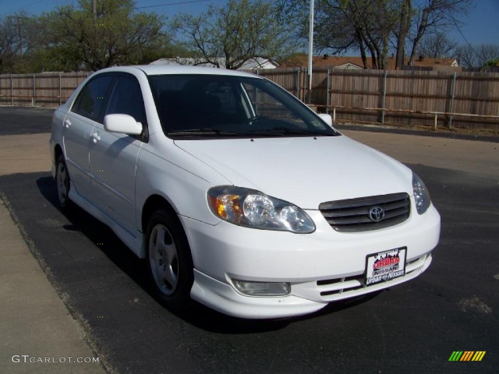 2004 Corolla S - Super White / Black photo #3