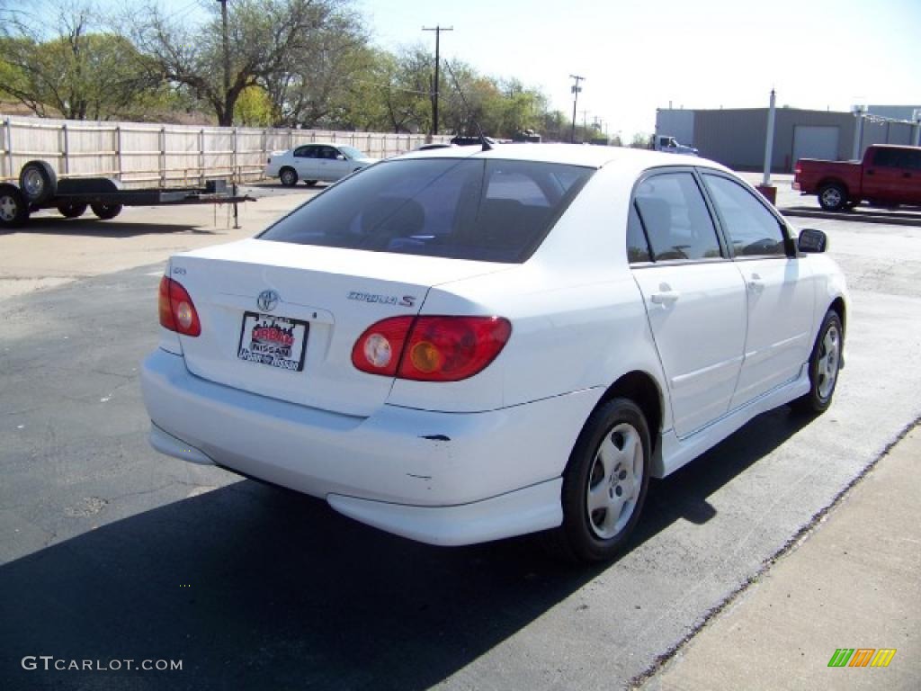 2004 Corolla S - Super White / Black photo #4