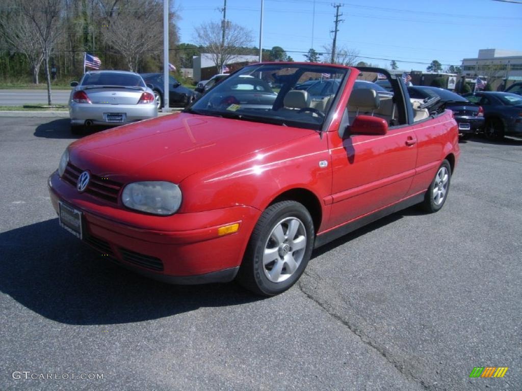 2001 Cabrio GLX - Tornado Red / Beige photo #1