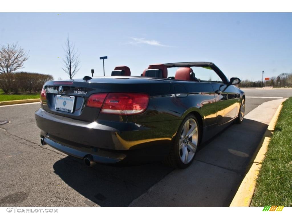 2008 3 Series 335i Convertible - Jet Black / Coral Red/Black photo #6