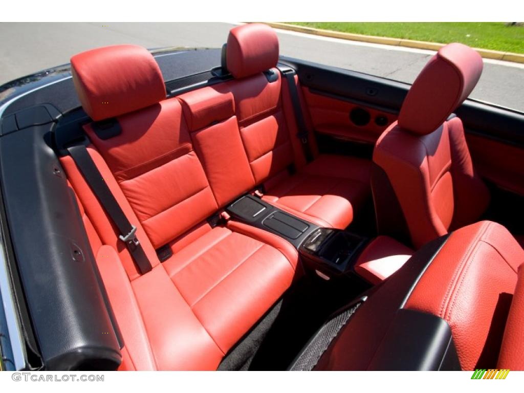 2008 3 Series 335i Convertible - Jet Black / Coral Red/Black photo #10