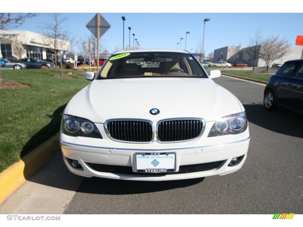 2008 7 Series 750Li Sedan - Alpine White / Beige photo #1